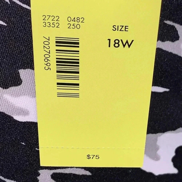 Eloquii Skirt Scuba Stretch Heavyweight Plus Sz 18W Black Geometric The Limited - Picture 6 of 8